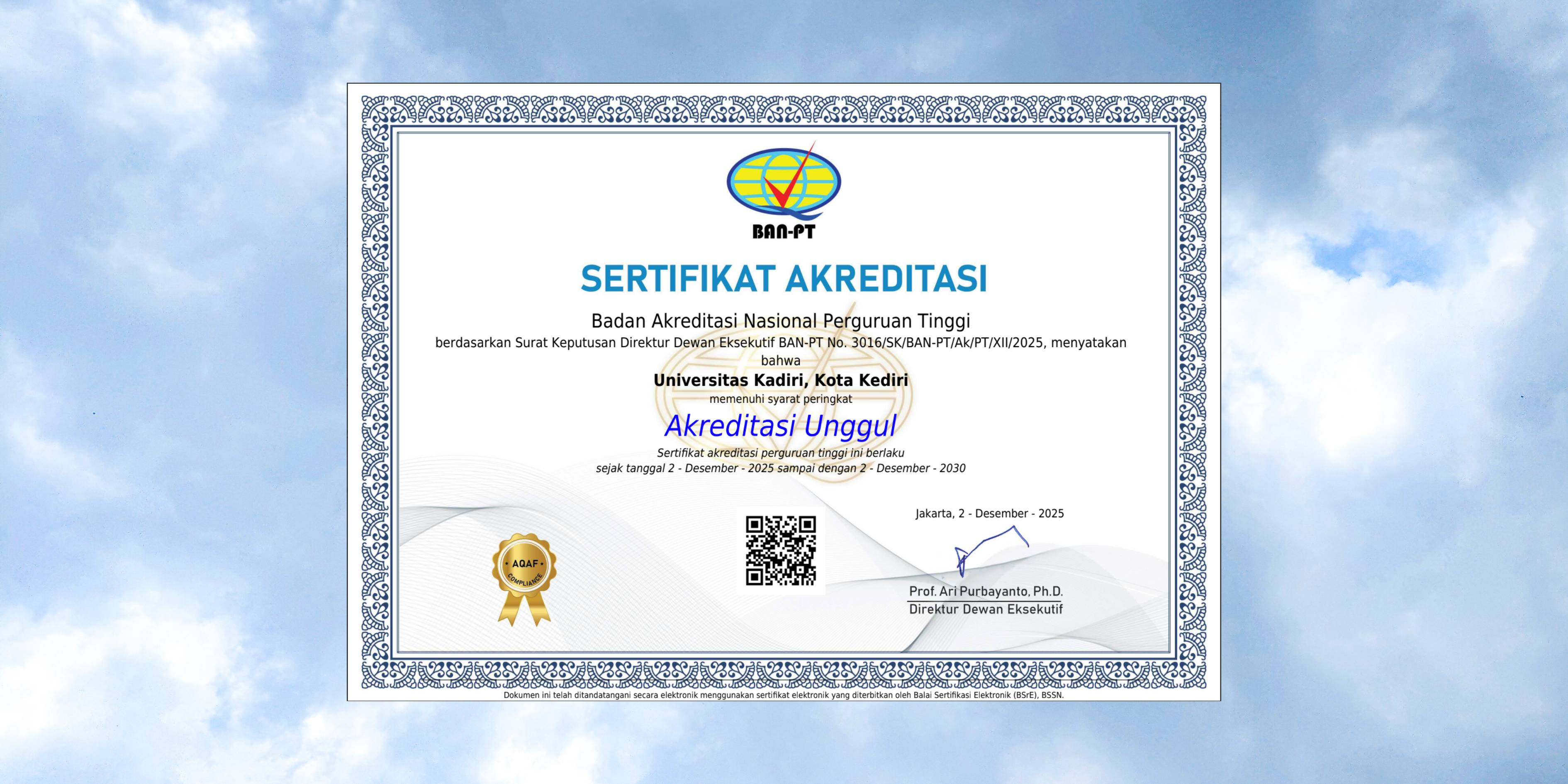 Selamat datang di kampus dengan Akreditasi Unggul