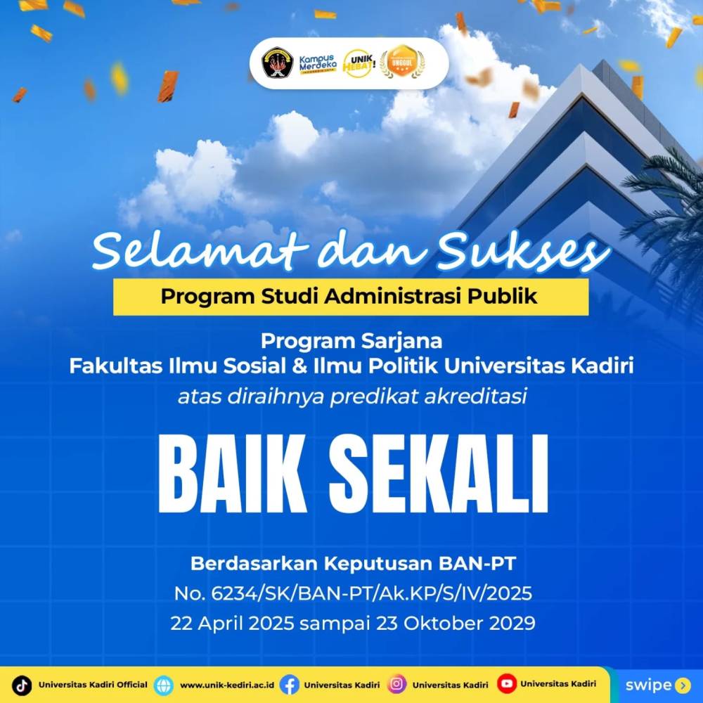 Selamat dan Sukses! Prodi Administrasi Publik Raih Akreditasi “Baik Sekali” dari BAN-PT
