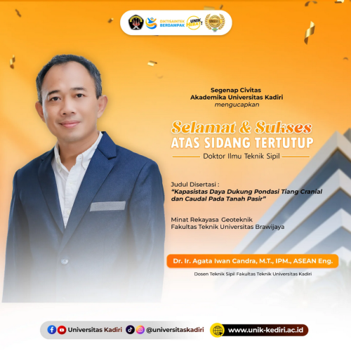 Universitas Kadiri Sampaikan Apresiasi atas Keberhasilan Sidang Tertutup Doktor Ilmu Teknik Sipil