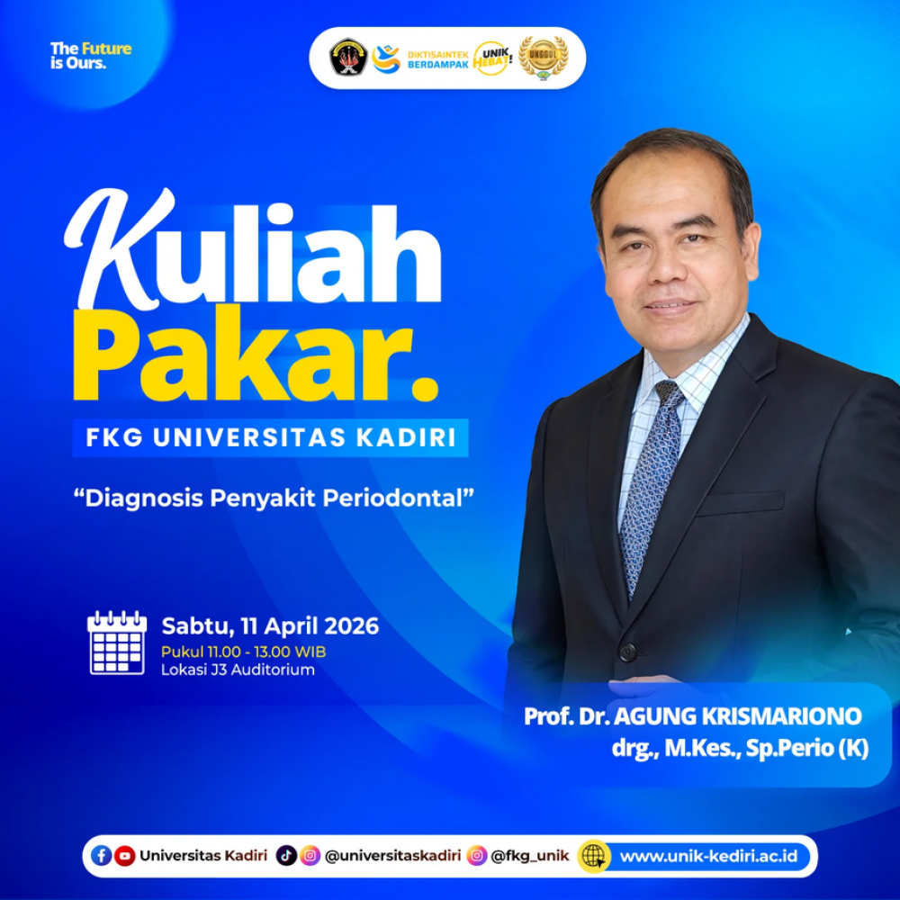 FKG Universitas Kadiri Gelar Kuliah Pakar “Diagnosis Penyakit Periodontal” Bersama Guru Besar Universitas Airlangga