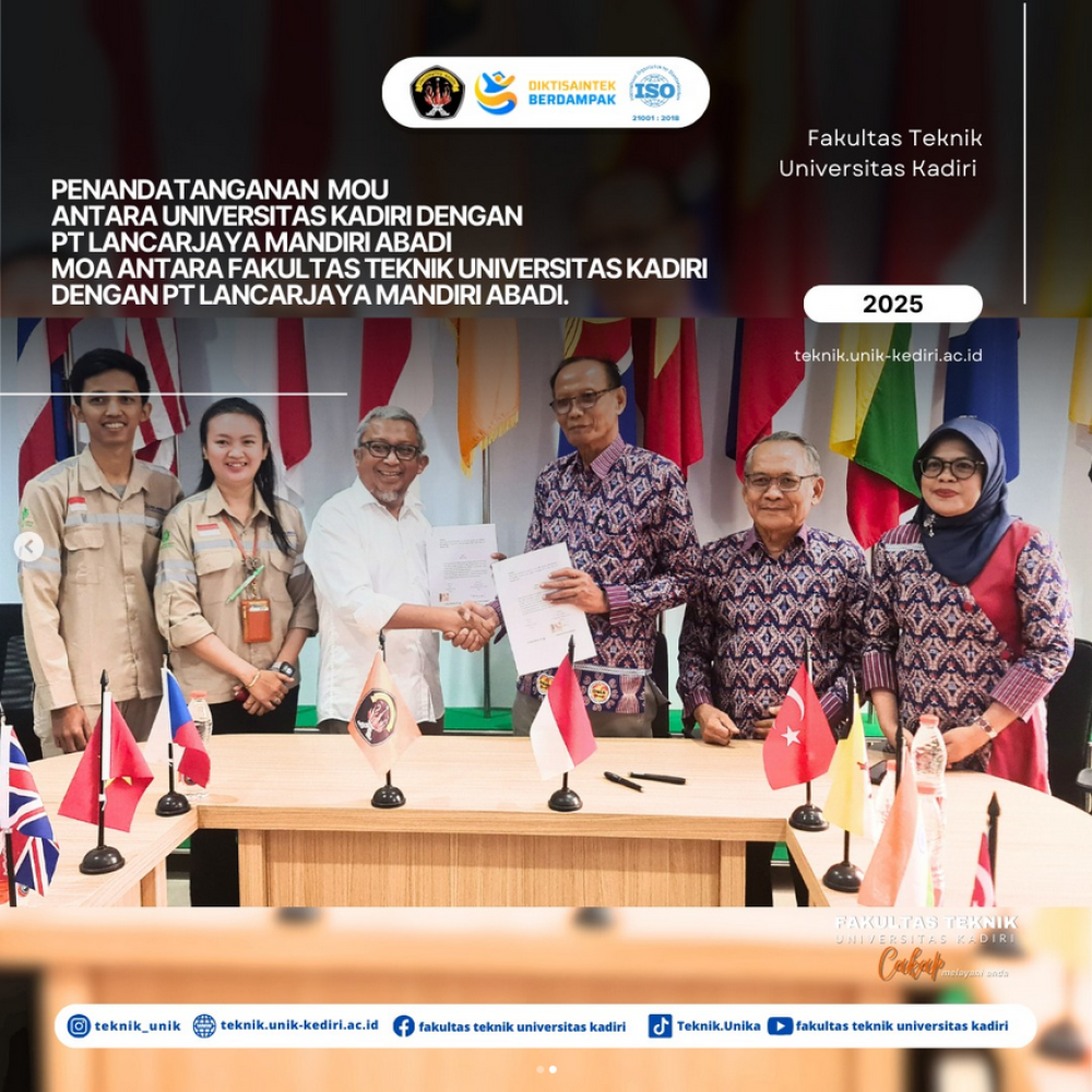 Universitas Kadiri dan PT Lancarjaya Mandiri Abadi Jalin Kerja Sama Strategis Bidang Pendidikan dan Industri