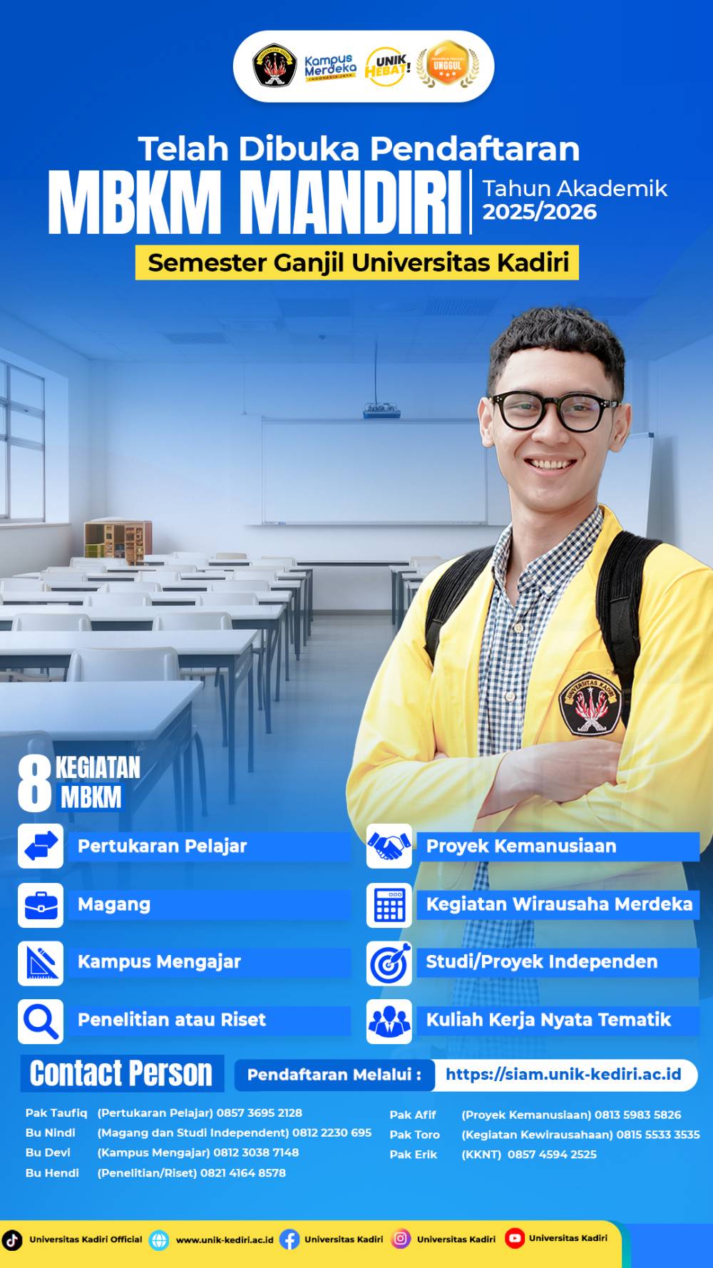 Universitas Kadiri Buka Pendaftaran MBKM Mandiri Tahun Akademik 2025/2026: Kesempatan Emas bagi Mahasiswa untuk Mengembangkan Kompetensi