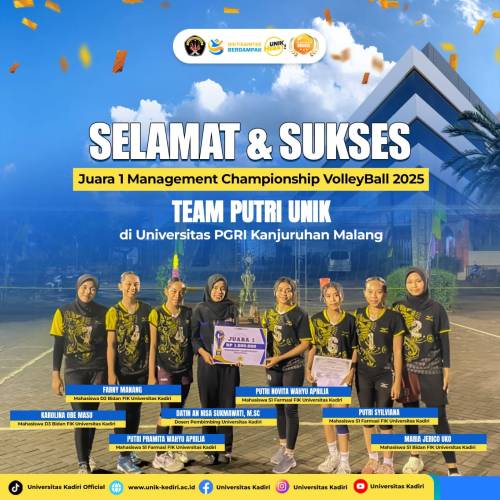 Selamat dan Sukses! Tim Putri UNIK Raih Juara 1 Management Championship Volleyball 2025