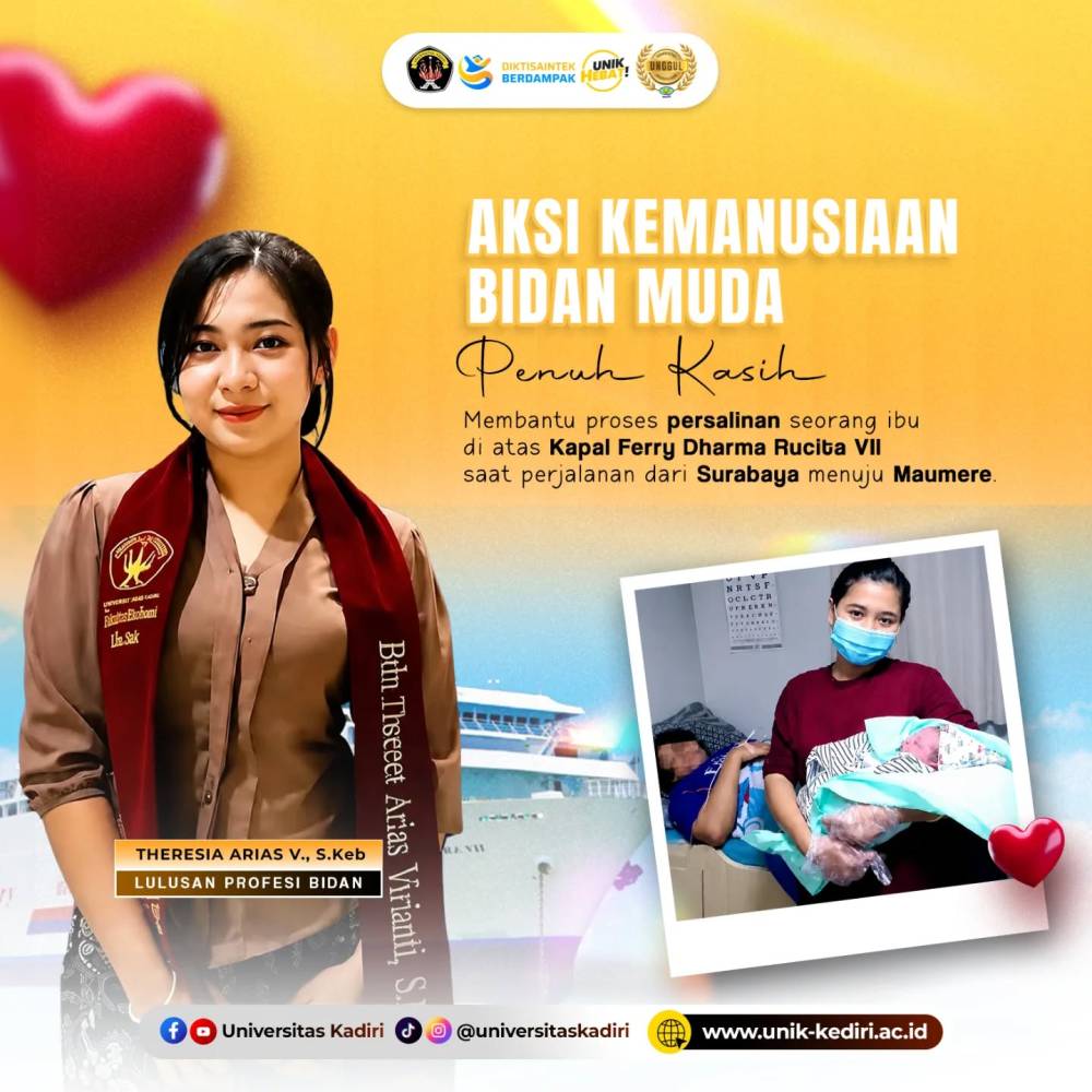 Aksi Kemanusiaan Bidan Muda Lulusan Universitas Kadiri di Atas Kapal Ferry