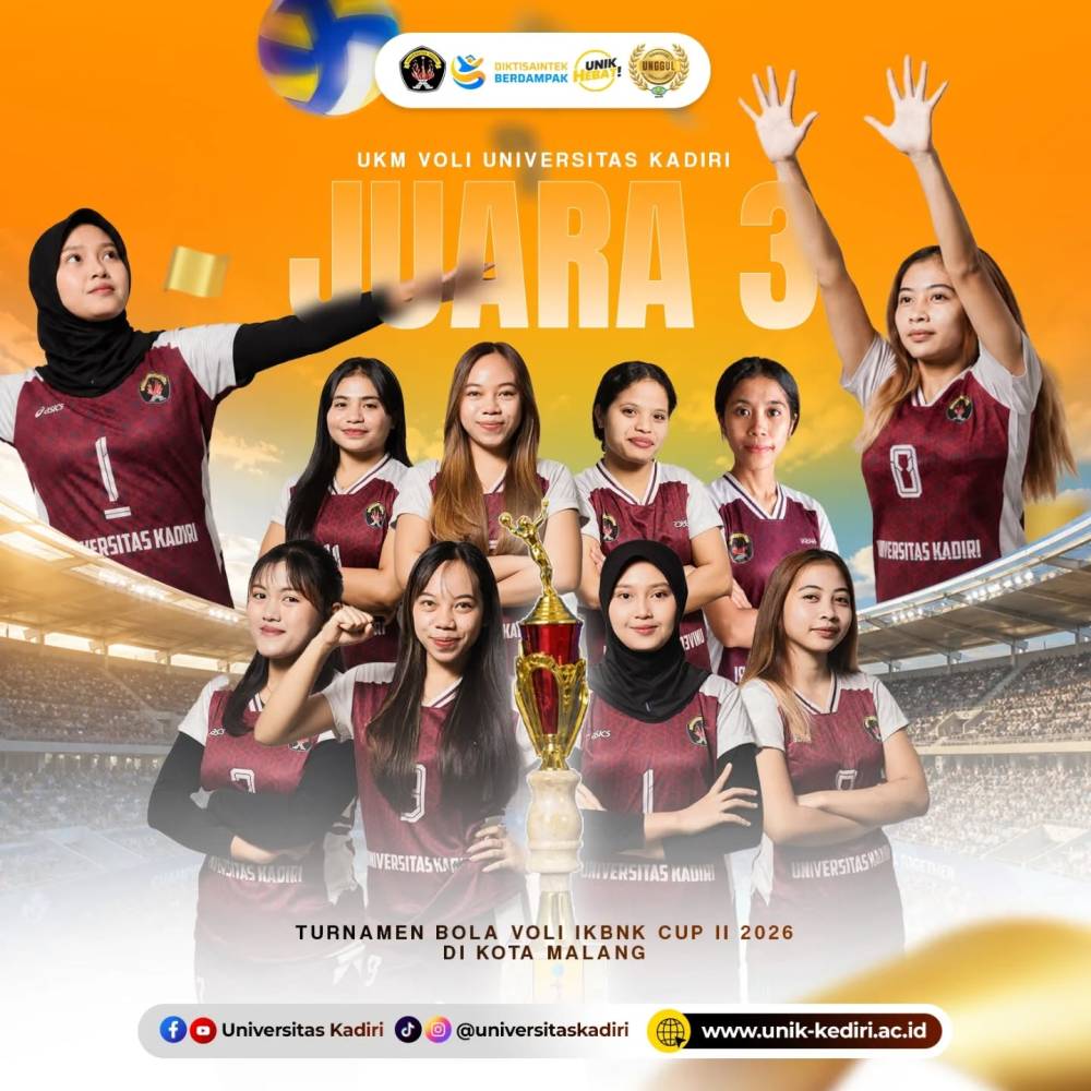 UKM Voli Universitas Kadiri Raih Juara III pada Turnamen Bola Voli IKBNK Cup II 2026 di Kota Malang