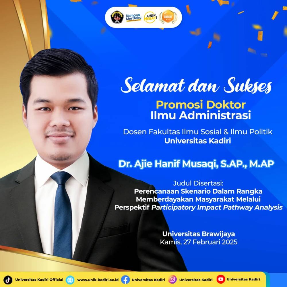 Selamat dan Sukses atas Promosi Doktor Dr. Ajie Hanif Musaqi, S.AP., M.AP