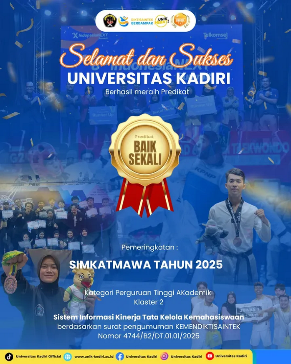 Universitas Kadiri Raih Predikat Baik Sekali pada Pemeringkatan SIMKATMAWA 2025