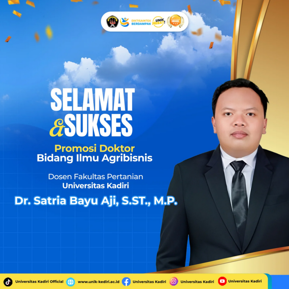 Selamat dan Sukses atas Promosi Doktor Dr. Satria Bayu Aji, S.ST., M.P.