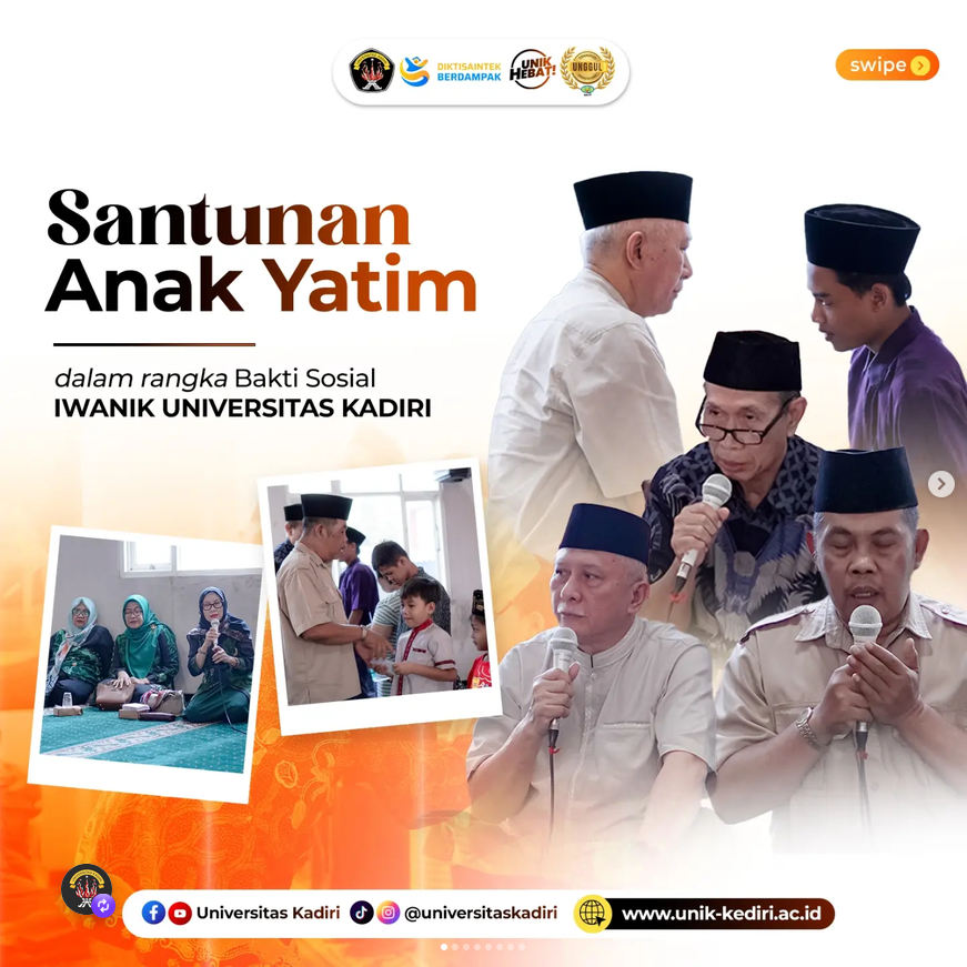 IWANIK Universitas Kadiri Gelar Santunan Anak Yatim dalam Rangka Bakti Sosial