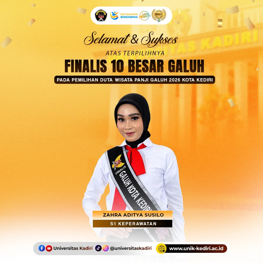 Mahasiswa S1 Keperawatan Universitas Kadiri Terpilih sebagai Finalis 10 Besar Galuh Kota Kediri 2026