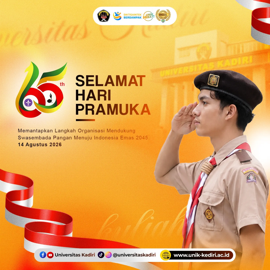 Universitas Kadiri Sampaikan Ucapan Selamat Hari Pramuka ke-65