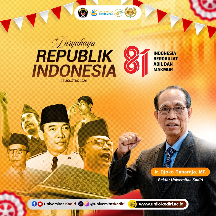 Universitas Kadiri Maknai HUT ke-81 Republik Indonesia sebagai Momentum Memperkuat Semangat Berdaulat, Adil, dan Makmur